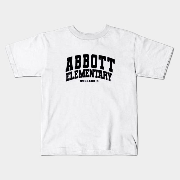 Abbott Elementary White Kids T-Shirt by Aspita
